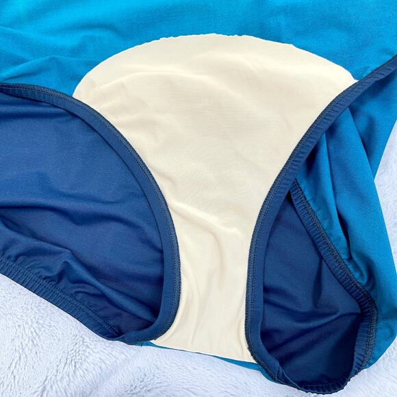 Lands End SlenderSuit Tummy Control Wrap One Piece Swimsuit Ombre Womens 22W DD - Picture 10 of 13